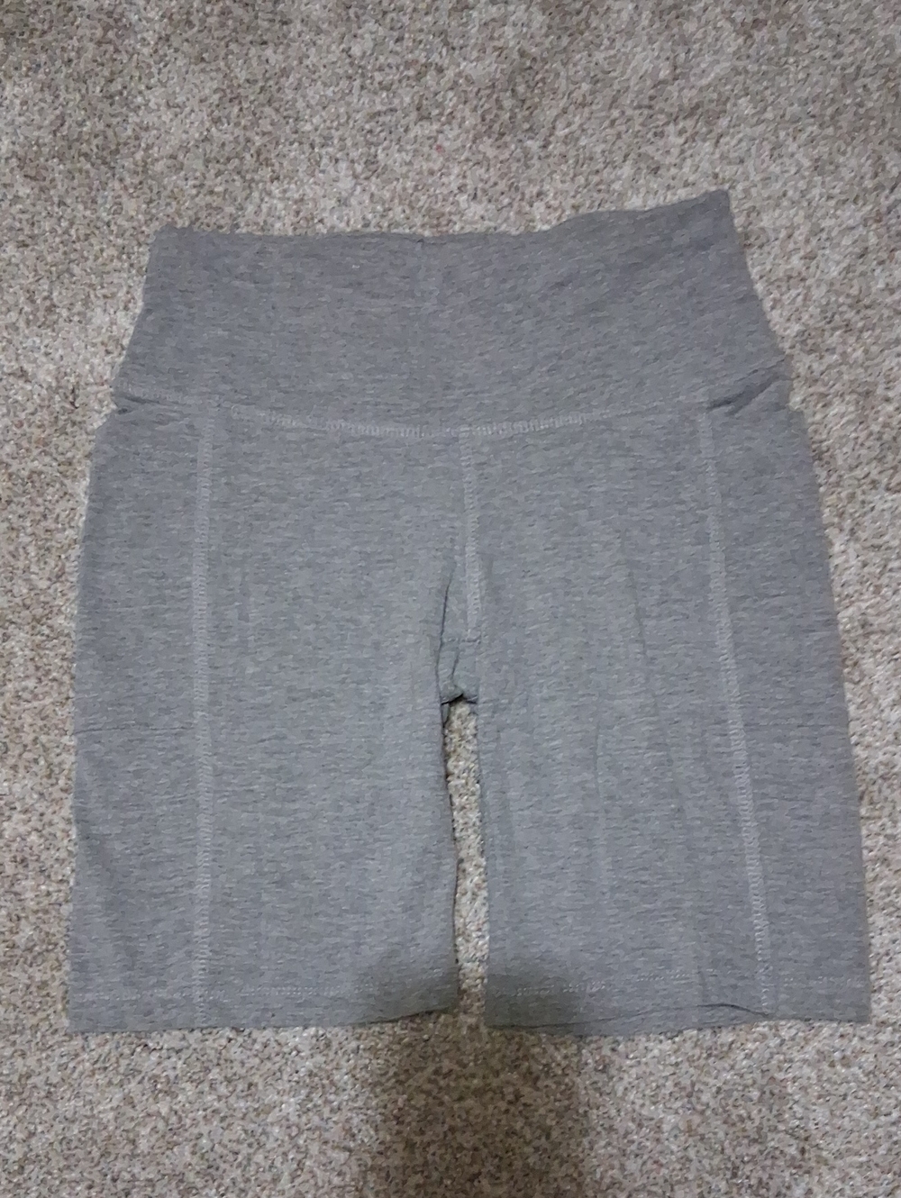 Women's Light Gray High-Rise Bike Shorts